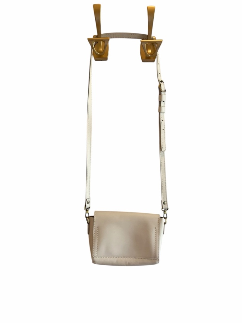 Portland Leather Mini Metro Crossbody‎ Purse Bag in Ivory, Bone - Picture 2 of 10
